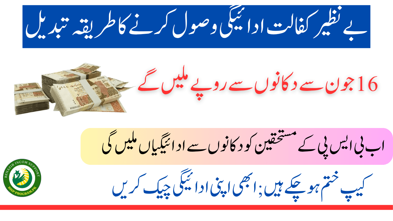 BISP 8171 ادائیگی؛ بے نظیر کفالت ادائیگی